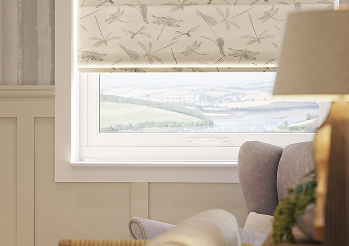 Dragonflies, Natural - Motorised Roman Blind - Image 5
